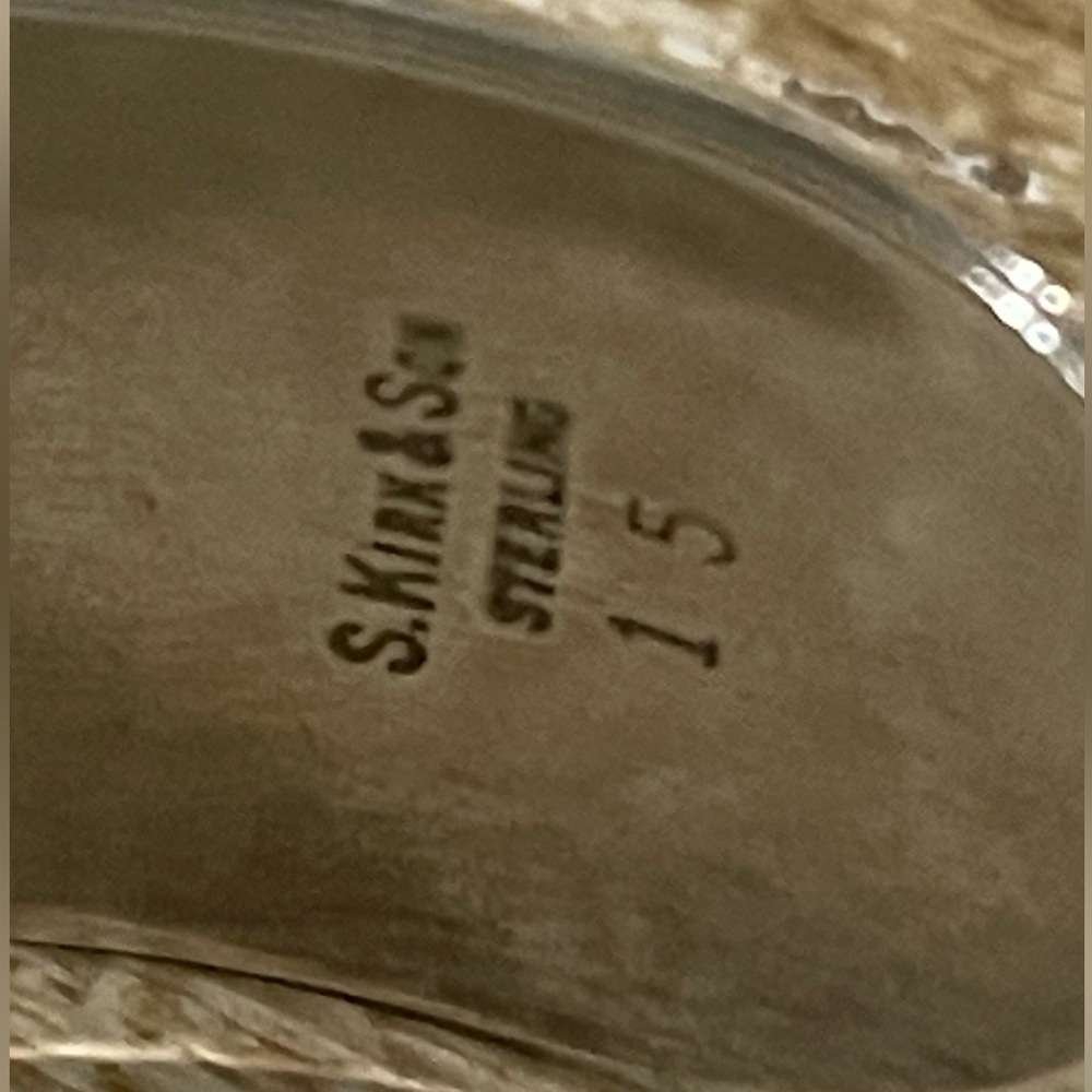 S Kirk & Son Classic Sterling Silver Cuff Bracelet Fits 6.5/7.5 silver tested. - Picture 2 of 8